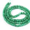 Natural Green Emerald Faceted Roundel Beads Strand Length 16 Inches and Size 3mm to 5.5mm approx.